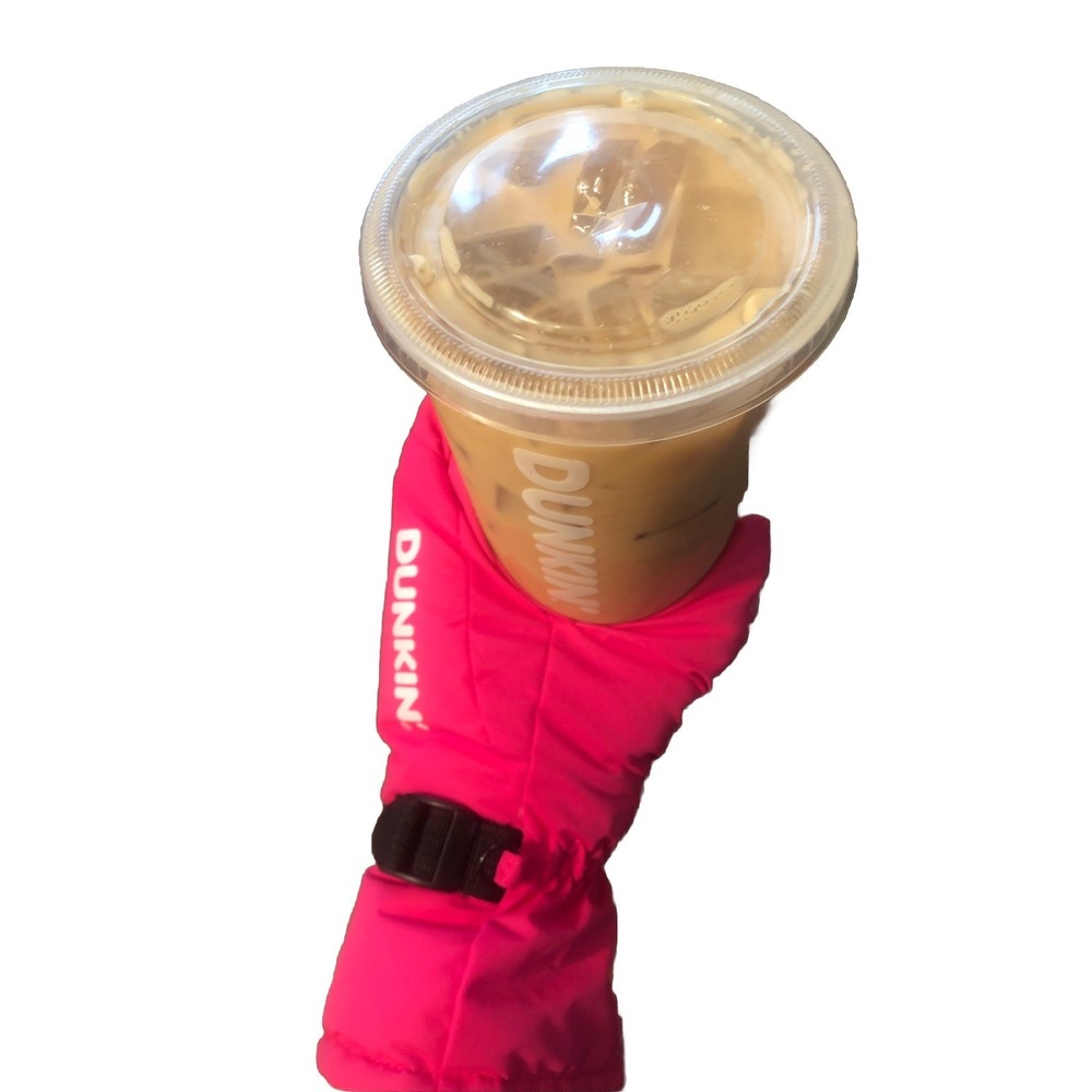 Official Dunkin' Donuts 2026 Pink Iced Coffee Left Hand Mitten Glove Merchandise